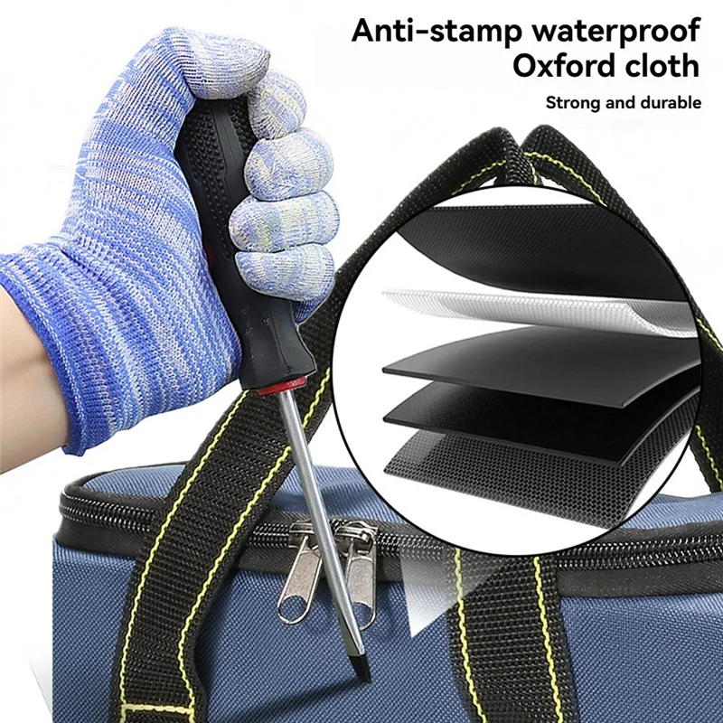 

【Rushed】Oxford Cloth Tool Bag Professional Electrician Waterproof Working Multifunction Organizing Storage Tool Bag