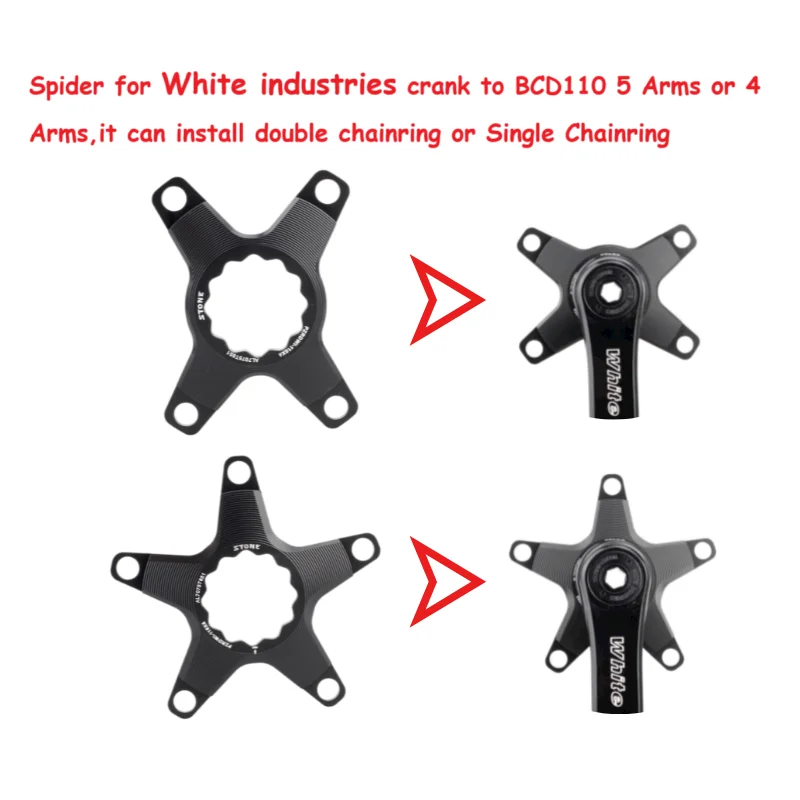 

Stone bicycle Chainring Adapter Spider for White Industries Crank to BCD110
