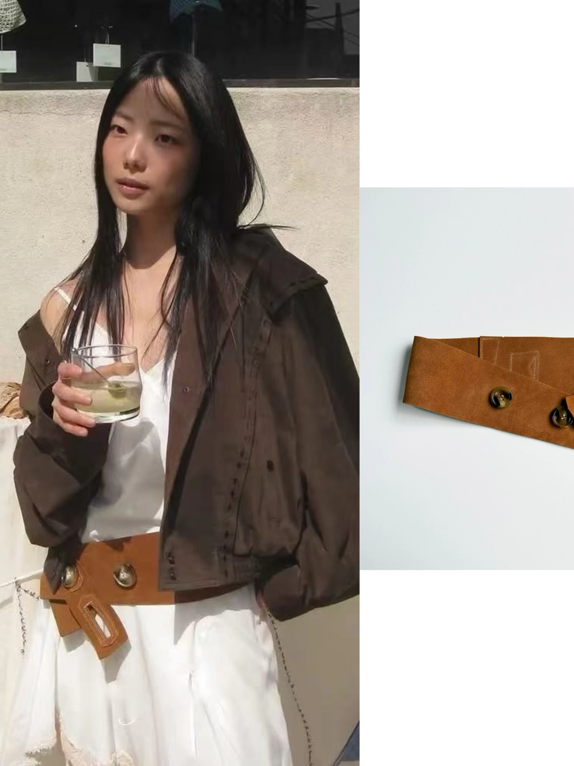 Retro Button Detail Wide Waist Belt Accessory for Women Fashionable Slimming Waistcoat Autumn Spring Season Ladies Innerwear