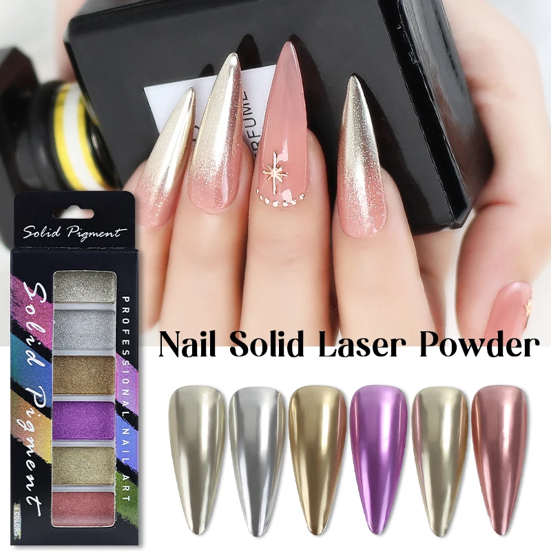 

Matte Texture Magic Powder Gorgeous Gold silver Purple Pink Laser Aurora Solid Mirror Nail Powder Gels Polish Pigment Nails Art