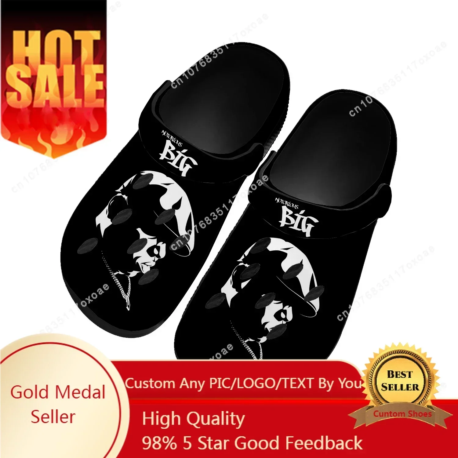 

The Notorious Big Biggie Smalls Home Clog Mens Women Youth Boy Girl Sandals Shoes Garden Custom Breathable Shoe Hole Slippers