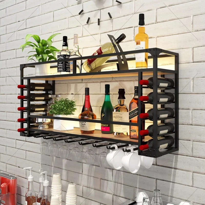 

Hanging Commercial Wine Cabinets Cocktail Storage Buffet Liquor Wine Cabinets Bottle Modern Stojak Na Wino Kitchen Furniture