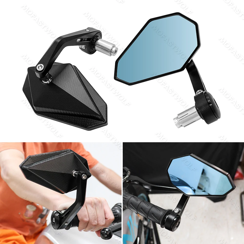 

Motorcycle Mirrors HandleBar Cafe Racer CNC Scooter Crusier Rear View Bar End Mirror R1200GS F800 GS For MT-07 09 For Versys 650