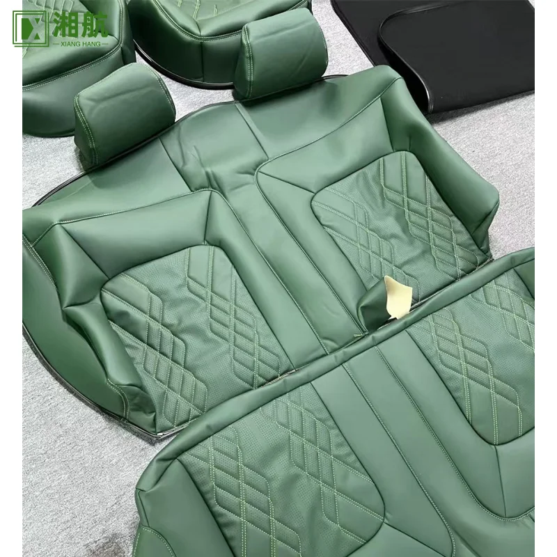 Suitable for Green Nappa Leather Full Replacement Car Seat Cover ForVolkswagen Beetle