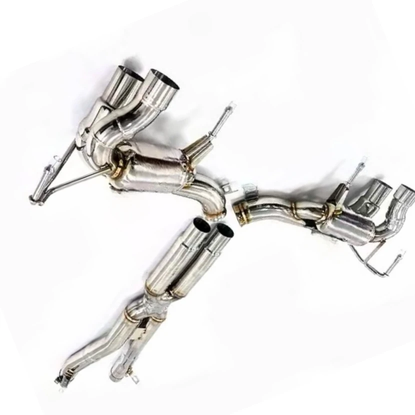 High-performance Stainless Steel CatBack Exhaust Pipe for Ferrari California 4.3 2009-2014 with Valve Exhaust Power Upgrade view 3