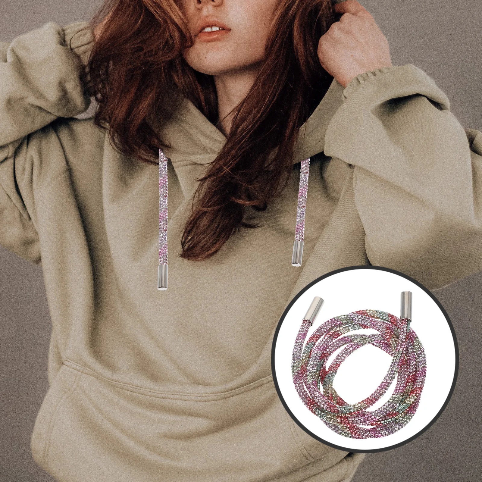 

Rhinestone Rope DIY Glass Clothing Waist Belt Shoe Lace Decorative Shoelace Phone Hanging Lanyard Clothing Material