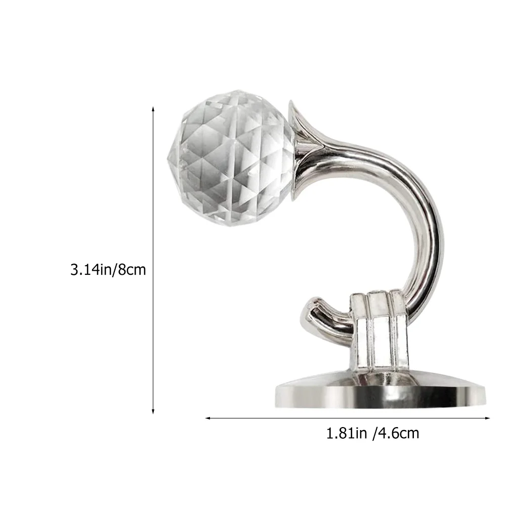 

1Set Curtain Hooks Premium Metal Acrylic Design Strong Load Bearing Easy Install Home Decor Curtain Tiebacks U Shaped Hanging