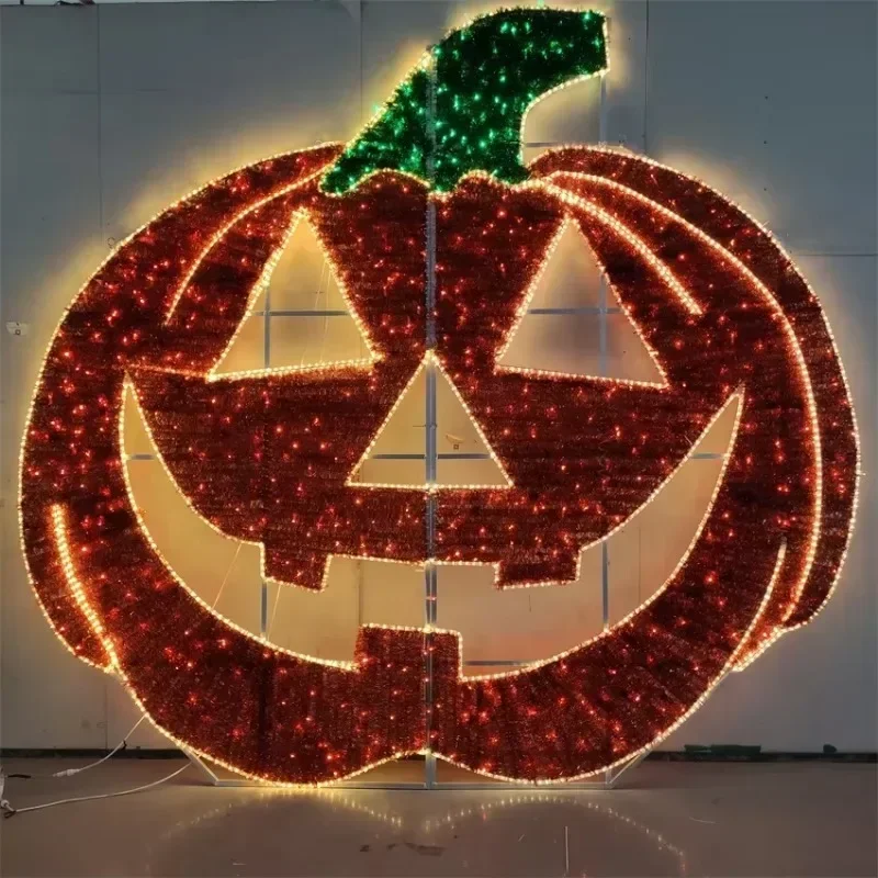 2024 Holiday Party Decoration Halloween Pumpkin Ghost Bat Luminous Pattern Light Halloween Decoration