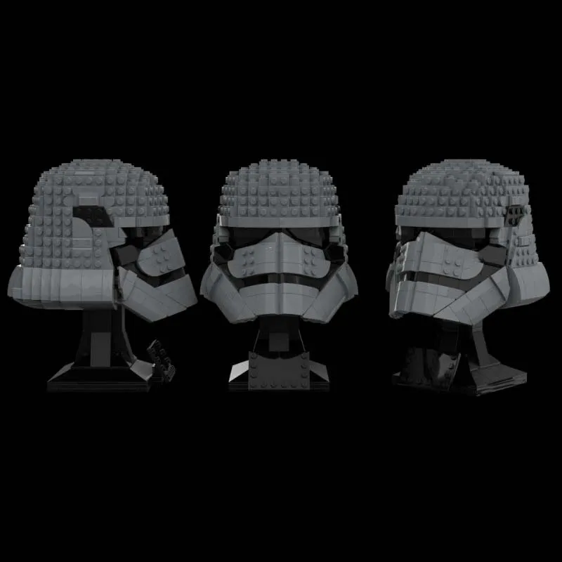 689PCS Elite Trooper Helmet MOC Model Custom Building Blocks Assembly Educational Toy Birthday Gift For Boys Collection Display