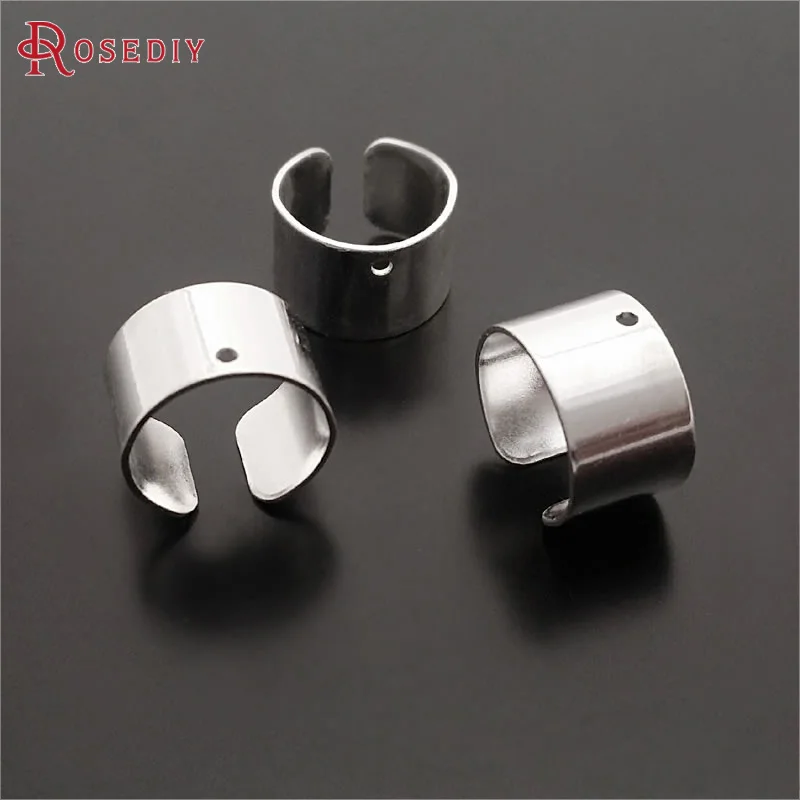 

50 шт., диаметр 10 мм, высота 6 мм, отверстие 1 мм, серебряный цвет, латунная петля для сережек с отверстием для подвешивания, аксессуары для ювелирных изделий своими руками