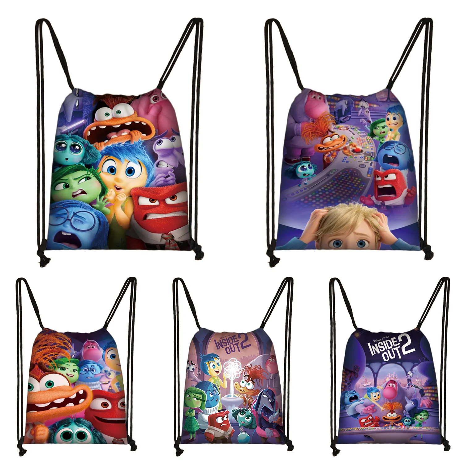 Nuovo Inside Out coulisse ragazzo ragazza borse donna grande capacità Shopping Bag adolescente zaino Casual borse da viaggio portatili