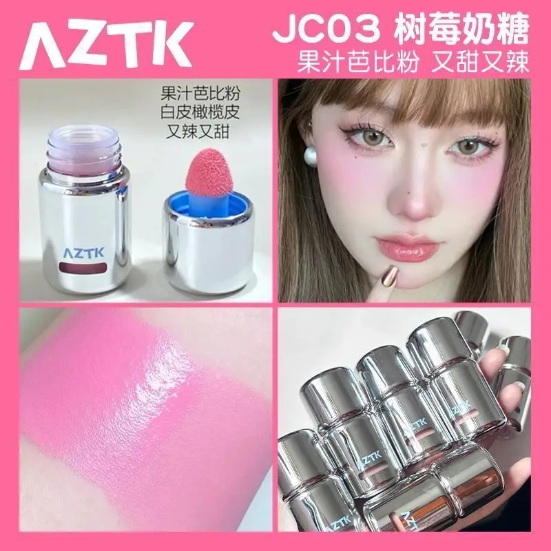 AZTK Blush liquido Stick duraturo colore facile viso pesca schiarente opaco evidenziazione trucco multifunzionale stick trucco fard