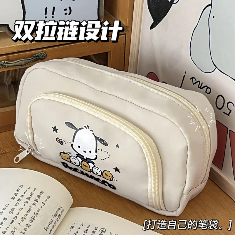 Sanrio Pochacco Pencil Cases Large Capacity Pen Bag Pouch Holder Box for Girls Boys Student Stationery Organizer School Supplies