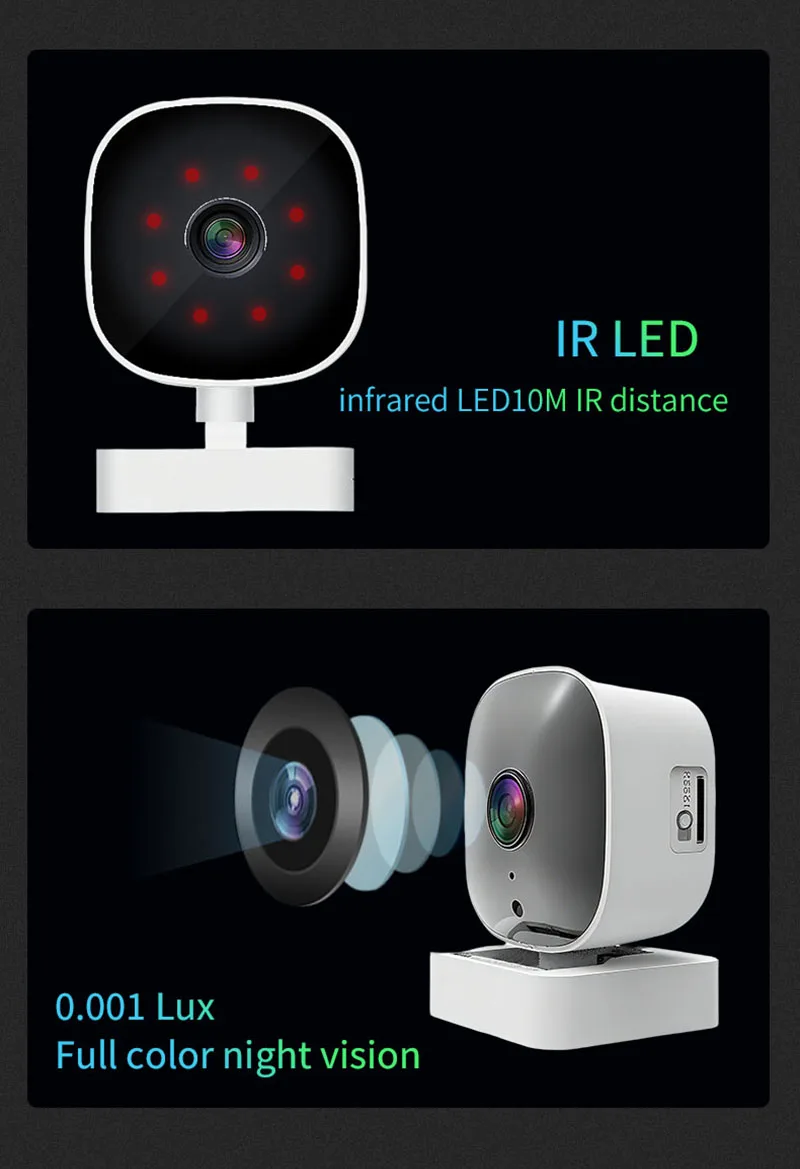 1080P HD WiFi Wireless Security Camera Infrared Night Vision Mobile Remote Surveillance Device Home Monitor Baby Pet Real Time