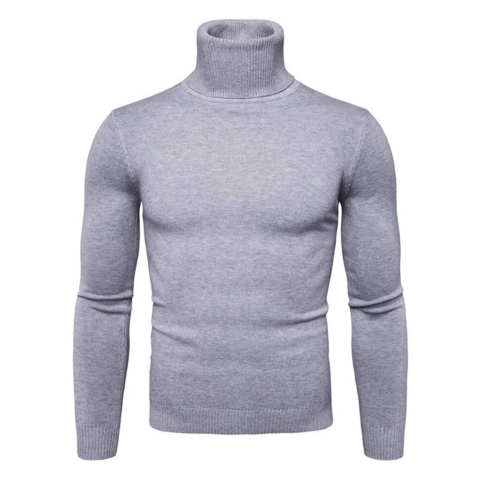 Suéter de cuello alto para hombre, blusa de manga larga, suéter Delgado, ropa gruesa y cálida para otoño e invierno, novedad de 2023