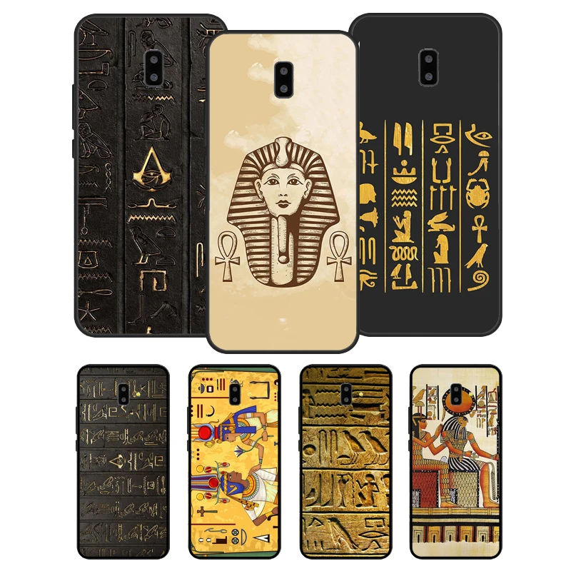 Ancient Egyptian Hieroglyphic Phone Case For Samsung A3 A5 2016 J3 J5 J7 2017 J8 A6 A8 J4 J6 Plus A9 2018 Cover Coque