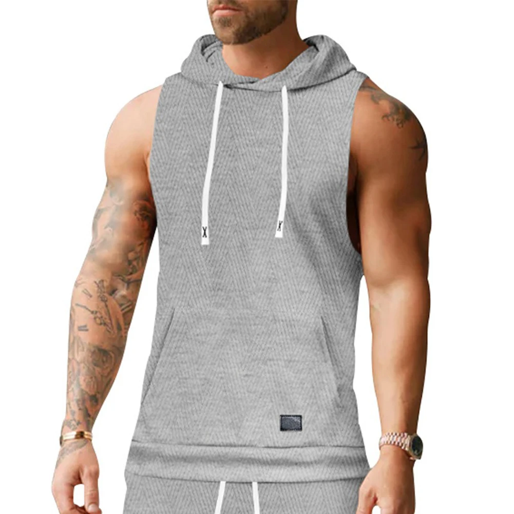 

Mens Sleeveless Top Daily Holiday Men's T Shirt T Shirt Regular Regular Length Sleeveless Slight Stretch Summer