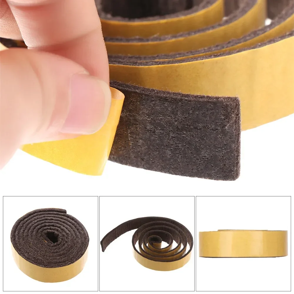 100cm/Roll Self-Adhesive Felt Furniture Leg Pad Anti-slip Mat Floor Protector Wear-resisting Table Chair Leg Sticky Back Bumper