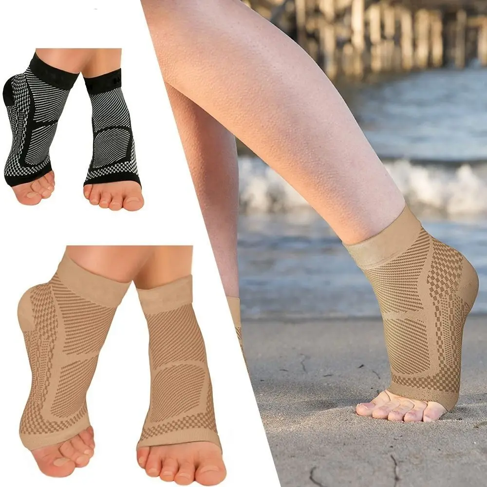 Calcetines de compresión pesca – Soporte arco pie, antifatiga, negro - imagen 5