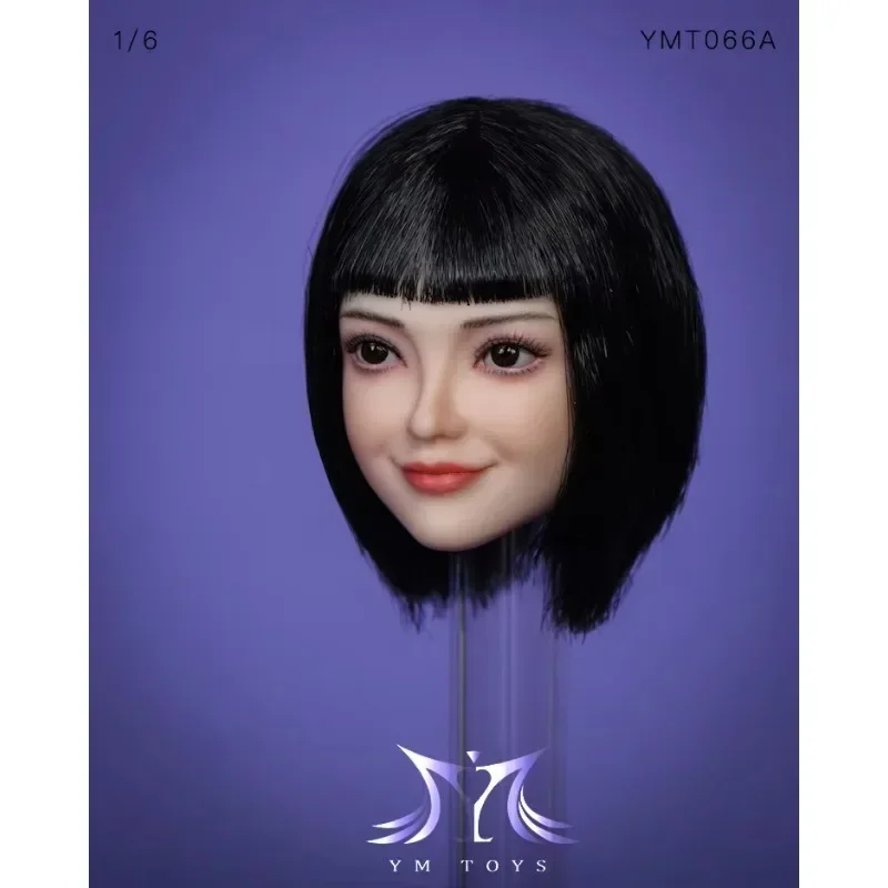 1/6 Scale Loli Smiling Face Head Carving XiaoYuan Head Sculpt for 12'' TBL PH Female Soldier Action Figure Body Dolls YMT066