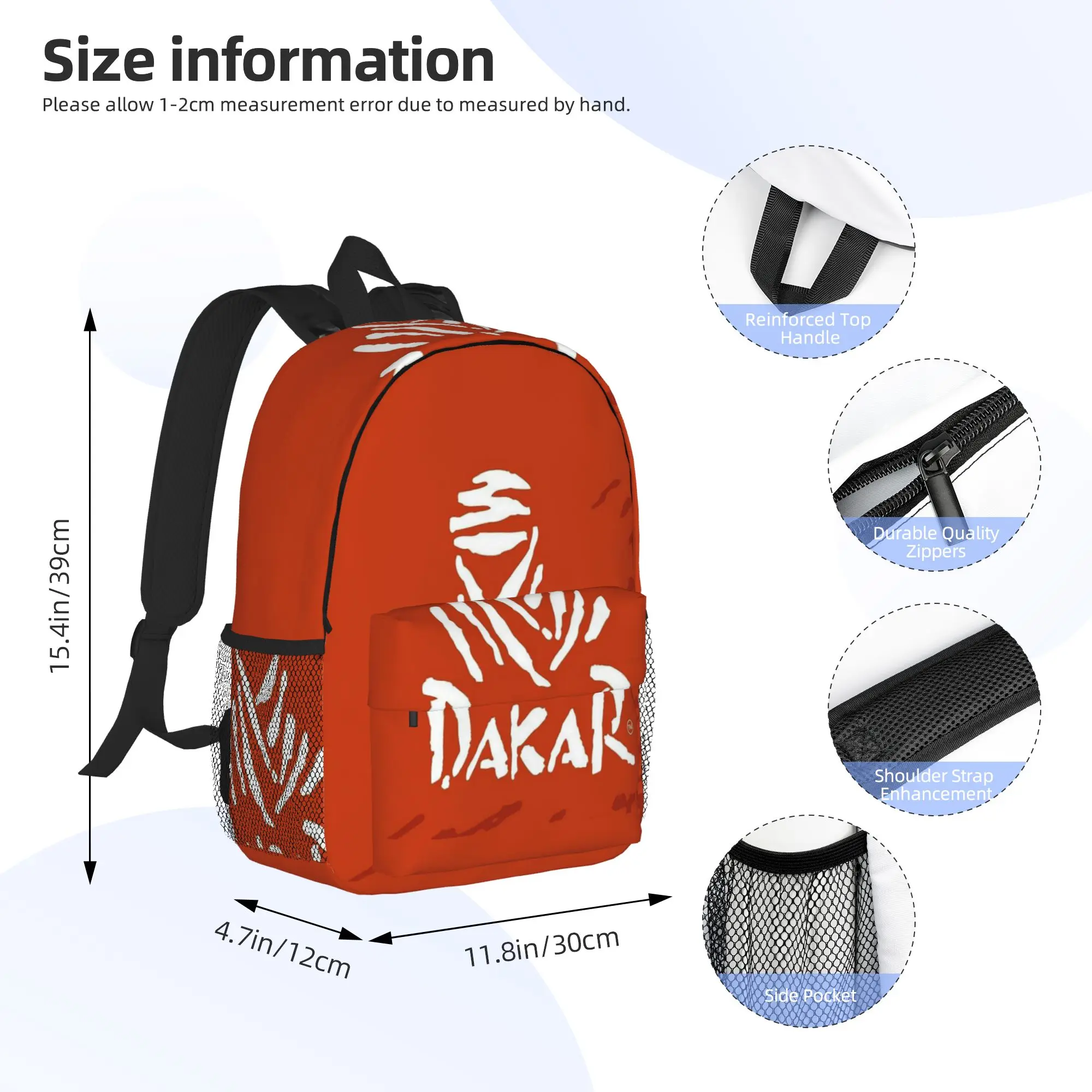 Dakar Rally Backpack Hot Sale Daypack Large Capacity Boys Girls BookBag Shoulder Bags for Men Women School Bag