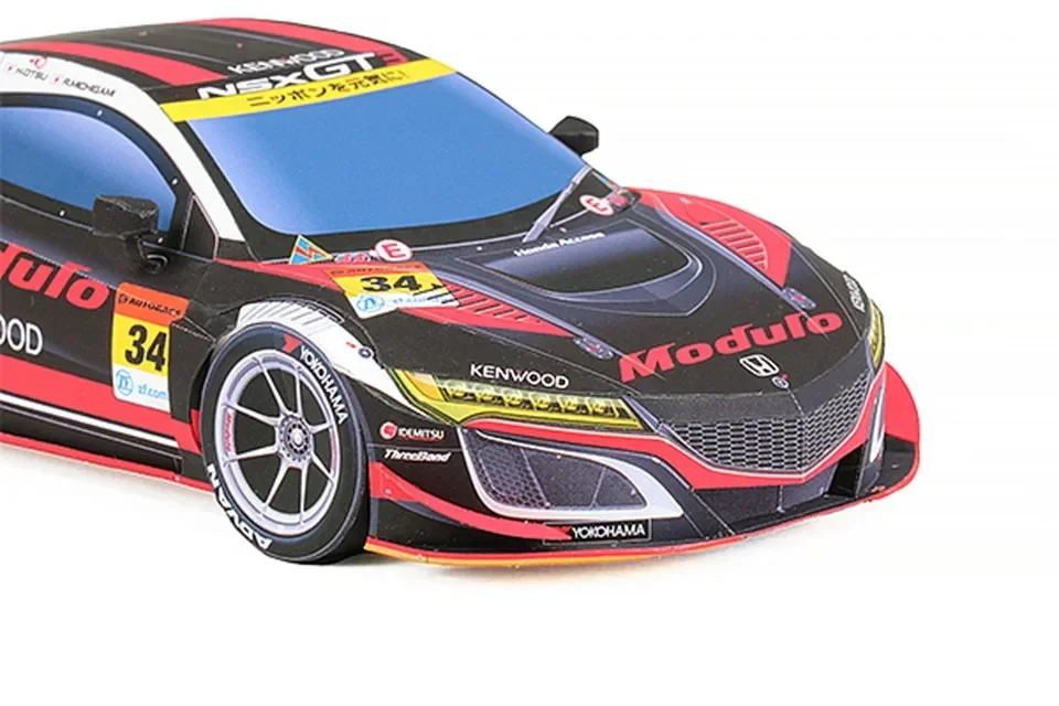 WRC 2019 NSX-GT3 1:24 Modello di carta per auto, Dakar World Rally Racing Origami Art, Papercraft 3D fatto a mano Artigianato fai da te ZX-119