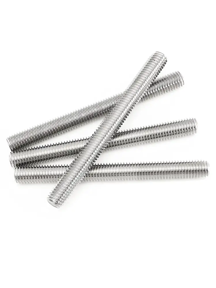 M2 M2.5 M3 M4 M5 M6 M8 M10 M12M14M16M18M20 304 Stainless Steel Full Thread Rod Screw Rod Headless Bolt Thread Full Threaded Stud