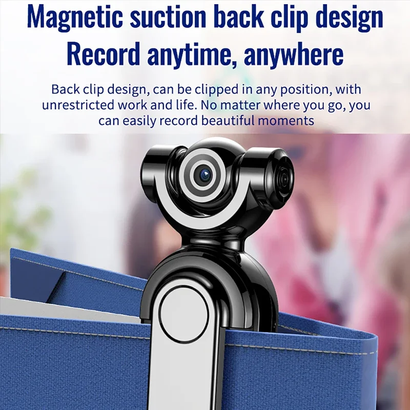 4-256GB Voice and Video Recorder Mini One-button Recorder Video Recorder with Back Clip High Definition Noise ReductionRecorder