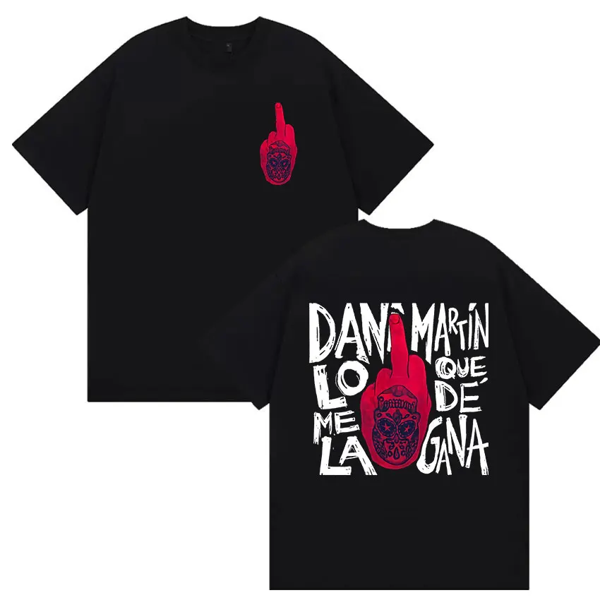Dani Martin Lo Que Me De La Gana Tour 2026 Merch T Shirts Men's Clothing Hip Hop Short Sleeve T-shirt Vintage 100% Cotton Tshirt