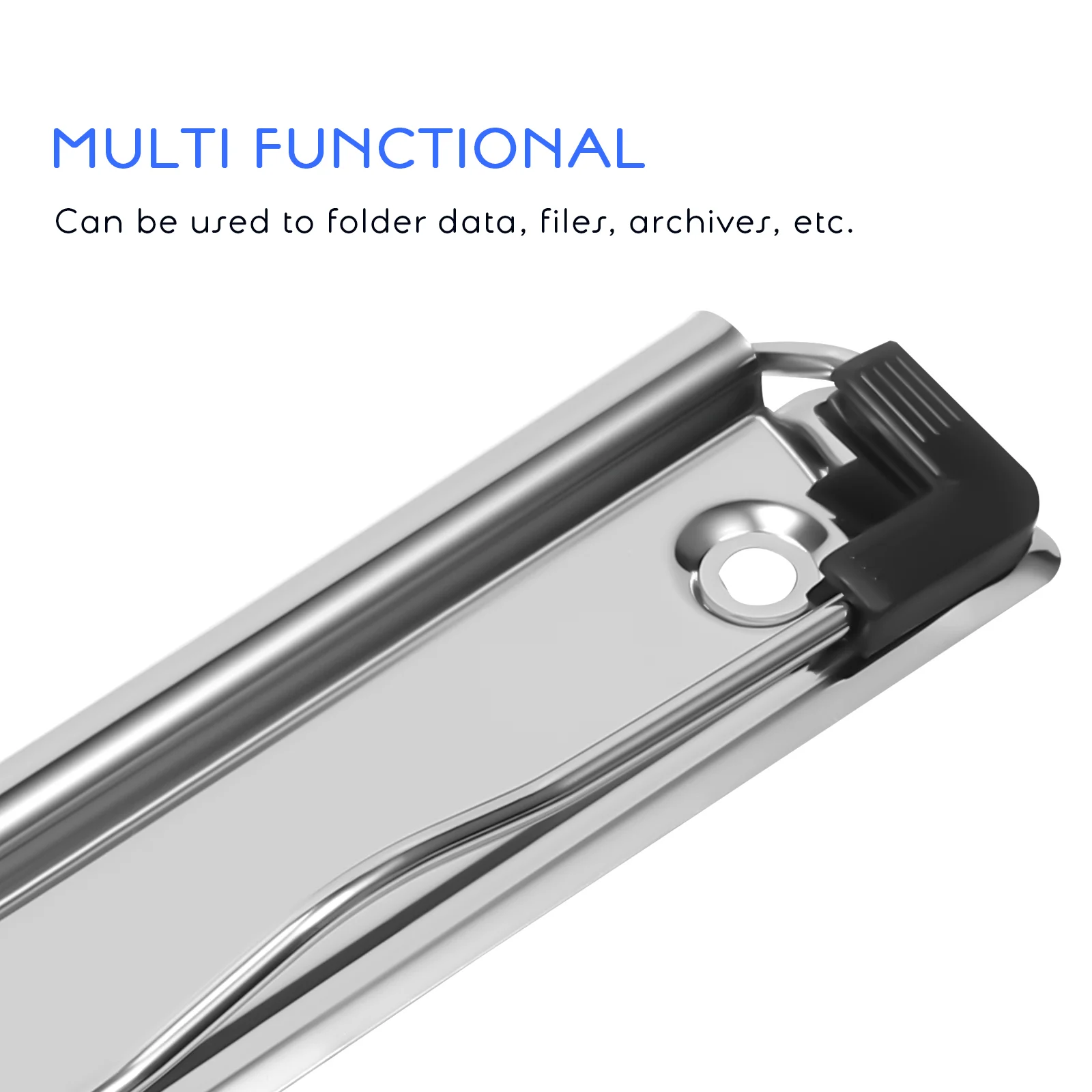 10 Pcs File Folder Clips for Boards Whiteboard Document Holder Metal Clipboard Mountable Work