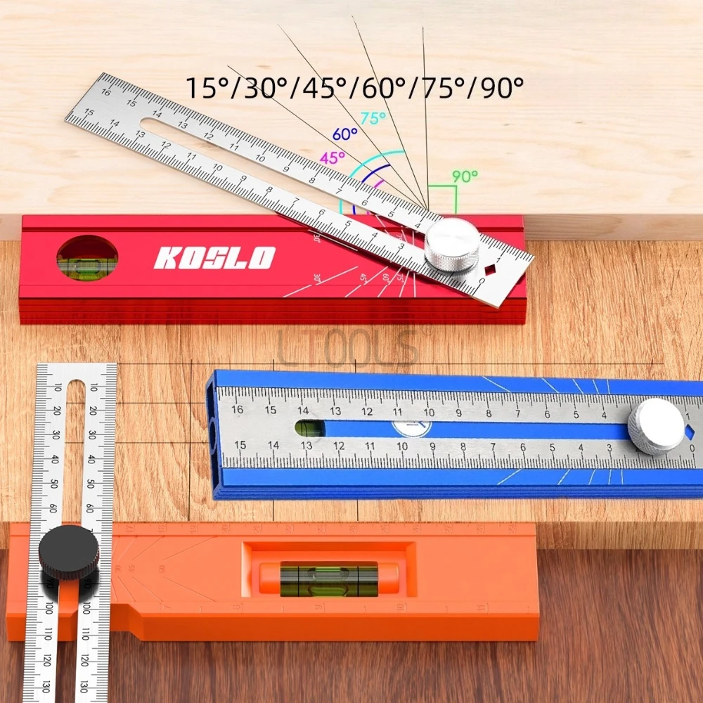 Folding Angle Gauge Multi Functional Woodworking Positioning Ruler Multi Specification Marking Ruler Depth Measurement Tools 1pc