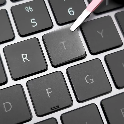 Imagen 1 del producto (Iso Eu Uk) Mbp gris translúcido es adecuado para Apple Mac Book Pro 13,3 Air15.3 14 pulgadas 16 2024 Notebook A3240 pegatina para teclado pegatina para teclado película translúcida M4 A3241 evita que el teclado de lubr