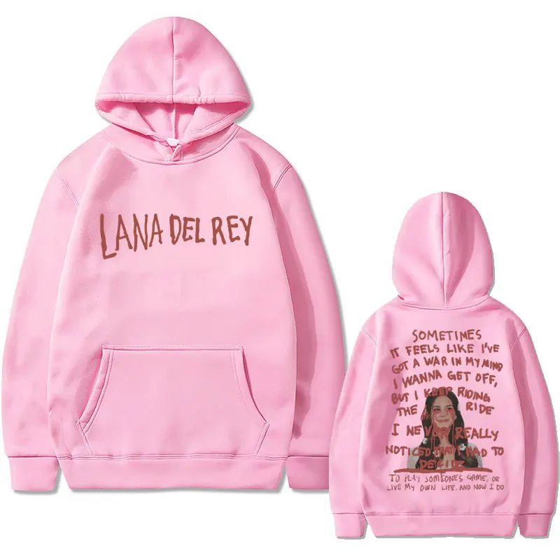 Singer Lana Del Rey Get Free Lyrics Graphic Print Hoodie Men Women Fashion Vintage Sweatshirt Unisex Casual Oversized Hoodies