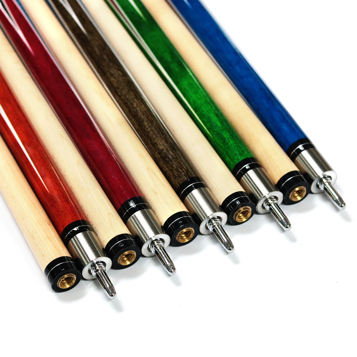 Multi Color High Quality 13mm Cue Tip Uni-Lock Joint Billiard Game Pool Cue Stick With Joint Protector