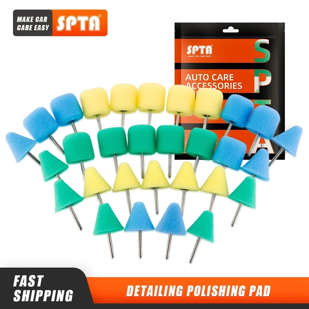 SPTA-Mini esponjas de pulido para uso en coche, almohadillas de pulido para taladro rotativo Dremel, venta a granel