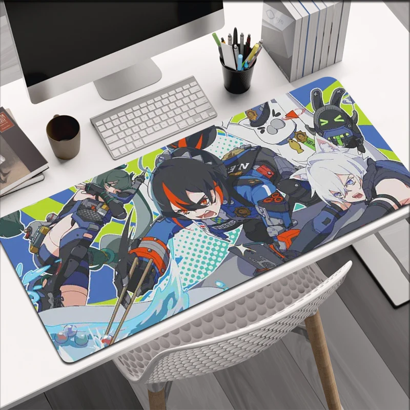 Zhuyuan Qingyi Mouse Pad Zenless Zone Zero Large XXL Mousepad Anime Computer Keyboard Padding Pc Gaming ZZZ Accessories Desk Mat