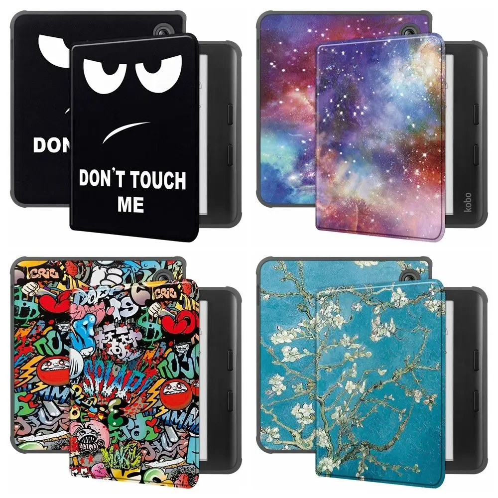 Auto Sleep/Wake 7 inch e-Reader Case Wear Resistant Shockproof N428 Smart Cover Anti Scratch for Rakuten Kobo Libra Colour 2024