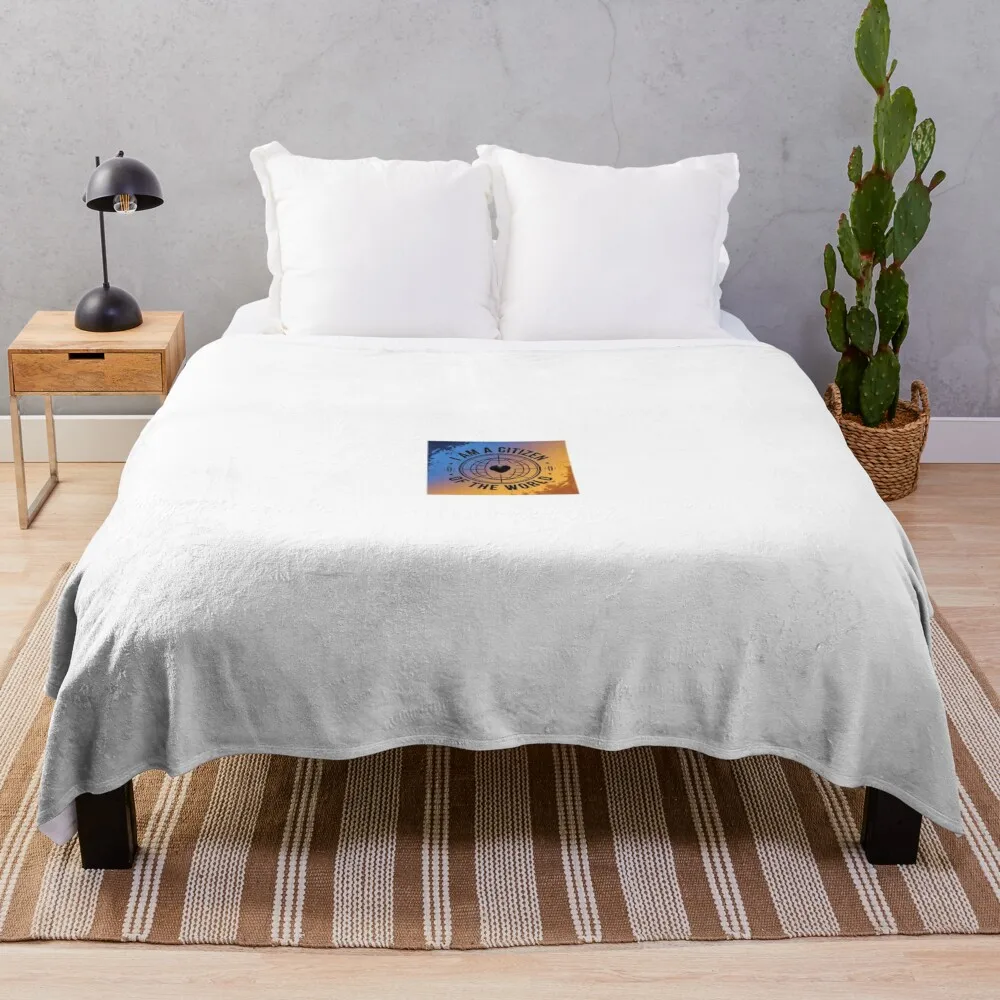 

World Guy Throw Blanket Flannels Luxury Brand Loose Beach Blankets