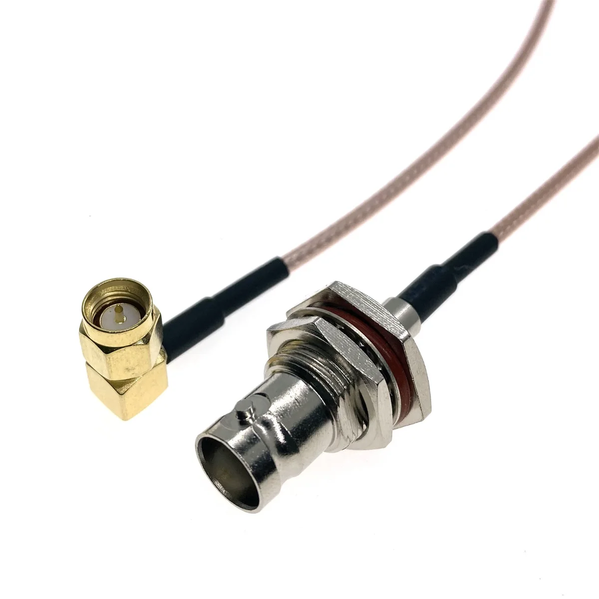 RG316 SMA MALE Right Angle to BNC Female Bulkhead Connector 50Ohm Low Loss Jumper Coax RF Cable