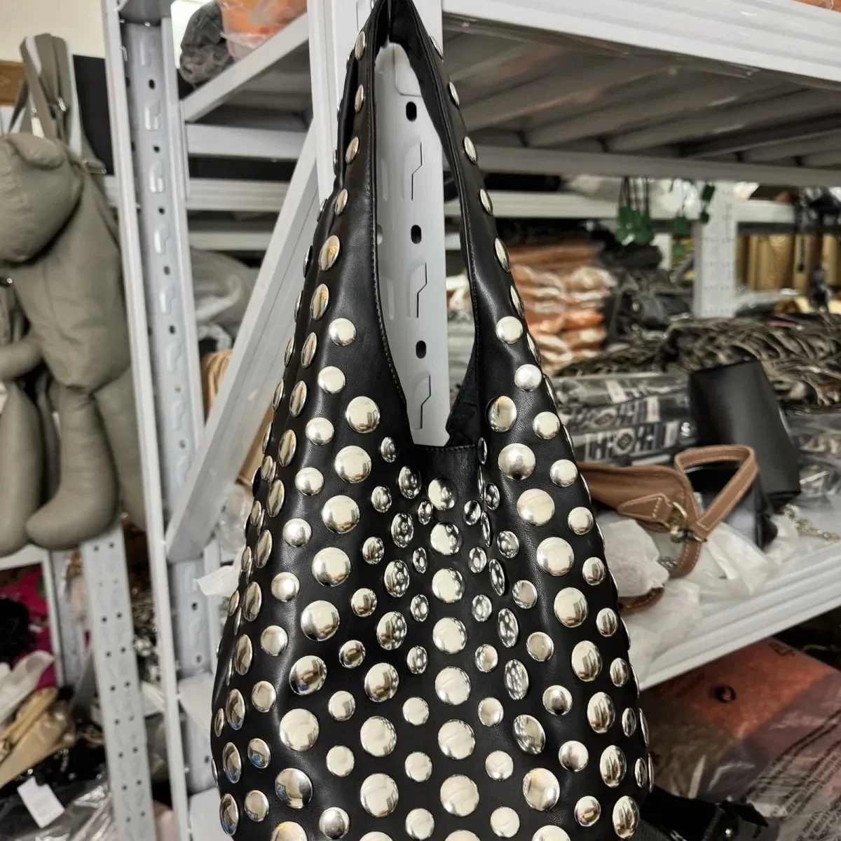 Rivets PU Leather Shoulder Bags Vintage Punk Rock Cool Fashion