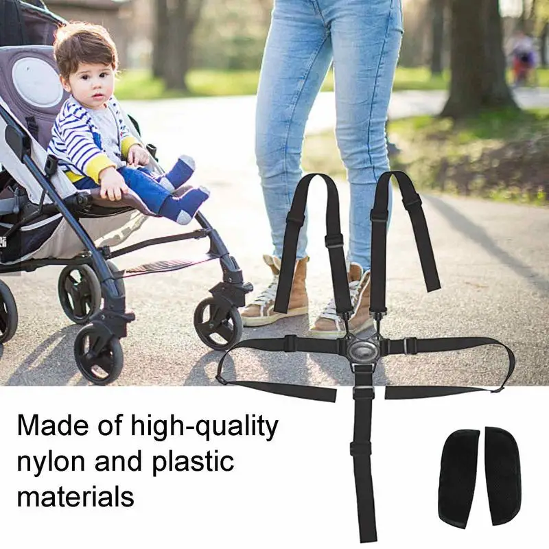 Fivepoint Child Safety Belt Baby Stroller Dining Chair Protection Belt Baby Tricycle Straps Stroller Safety Seat Accessories