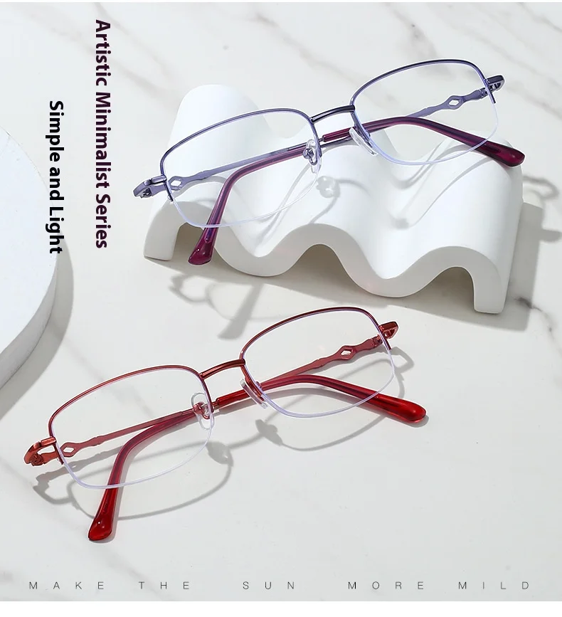 Modische ultraleichte Anti-Blaulicht-Presbyopie-Brille für Menschen mittleren Alters und ältere Menschen, hochauflösende Lesebrille – Detail 1