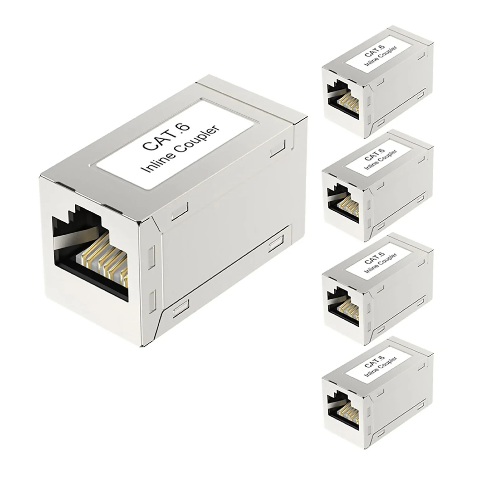 Acoplador em Linha do Extensor do Cabo do Ethernet Fêmea ao Conector Fêmea 8p8c 10gbps Rj45 Cat6 Peças