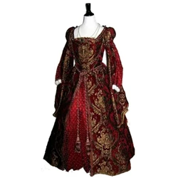 15th Century Renaissance Tudor Elizabethan Queen Costume Ball Gown Queen Anne Boleyn Mary Boleyn Regency Costume Dress Custom