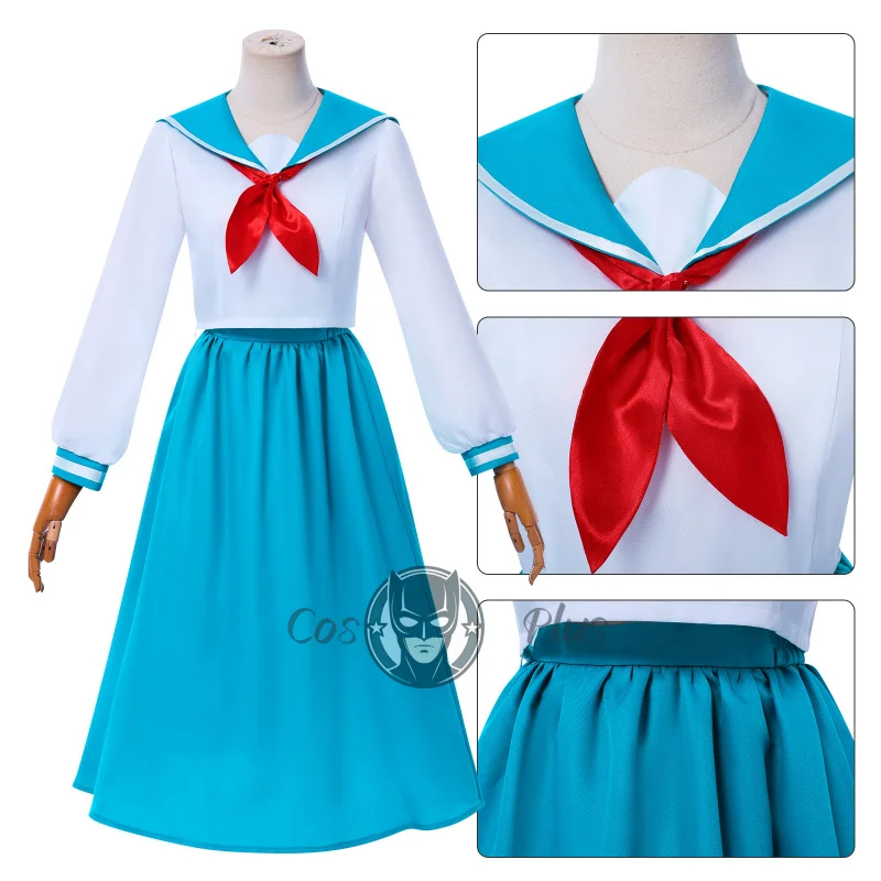 NewSayaka Kenyuu Densetsu Yaiba Sayaka Mine تأثيري حلي مجموعة كاملة مخصص زي مدرسي تأثيري هالوين