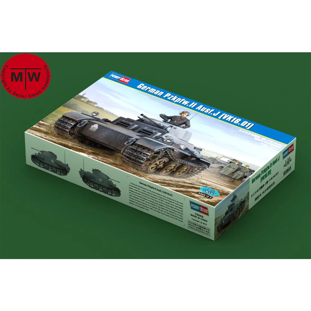 

HobbyBoss 83803 1/35 Scale German Pzkpfw.II Ausf.J (VK16.01) Military Plastic Assembly Model Kits