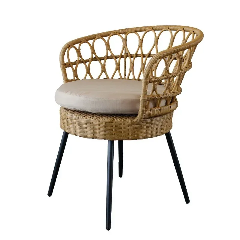 Outdoor Furniture Rattan Chair Three Piece Set Combined Leisure Balcony Rattan Chairs Outdoor Garden Small Table Outdoor Chair