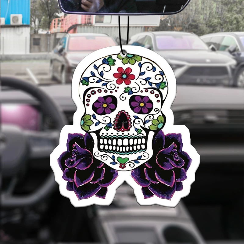 Purple printed skull head car- - Perfume Fragrance Powder review and price