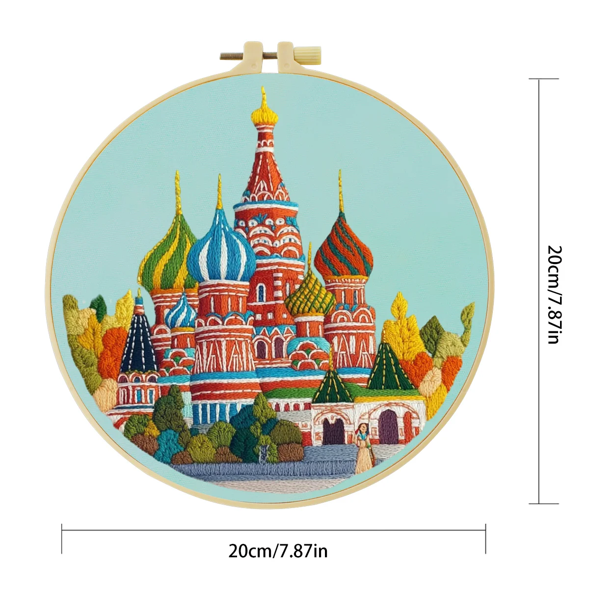 1 قطعة 20X20 سنتيمتر/15X15 سنتيمتر 7.87/6.3 بوصة جميلة القلعة حقيبة التطريز كاتب عدة لتقوم بها بنفسك عدة ديكور المنزل مجموعة للمبتدئين الحرفية اللوحة