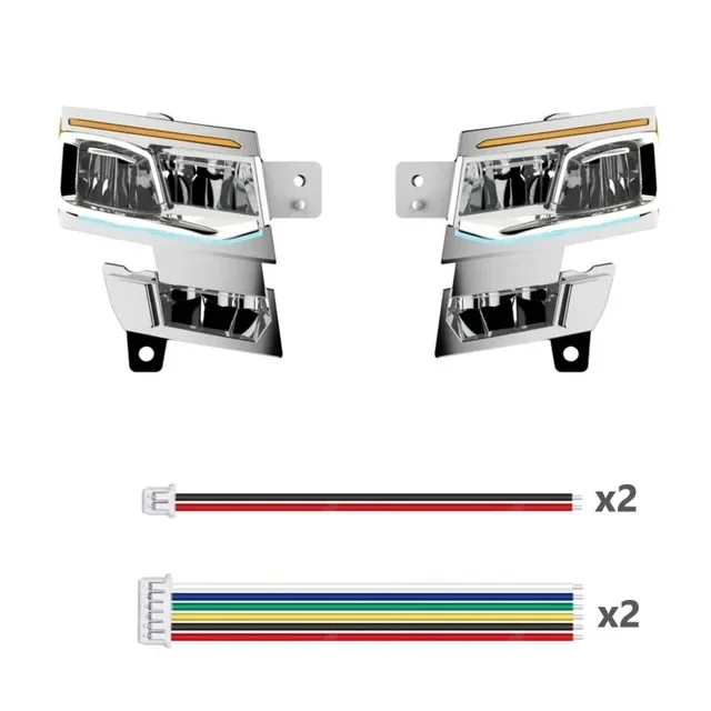 770S LED 5V Headlight Lighting System Lamp For 1/14 Tamiya RC Truck For Scania 770S 8X4 56368 56371 Nooxion MFC-03 M24 RC Cars